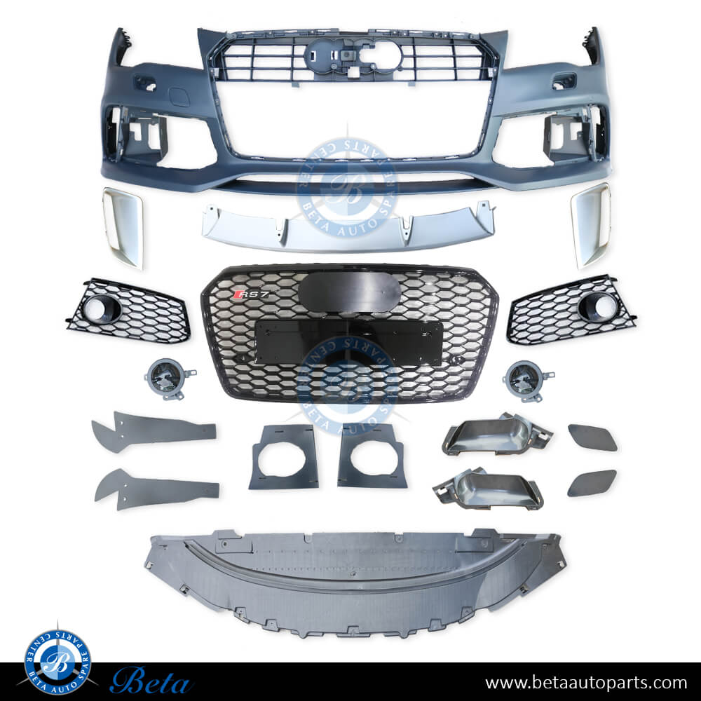 Front bumper assembly upgrade to 2015 RS7 look for Audi A7 2011-2014 models, Part Number 4G8807065AR Front bumper assembly upgrade to 2015 RS7 look for Audi A7 2011-2014 models, Part Number 4G8807065AR